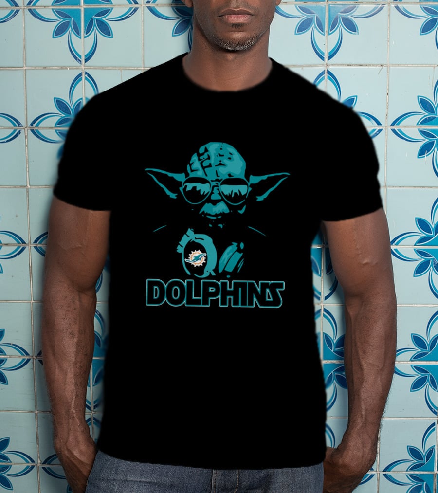 Yoda Dolphins Miami Star Wars Fans T-Shirt