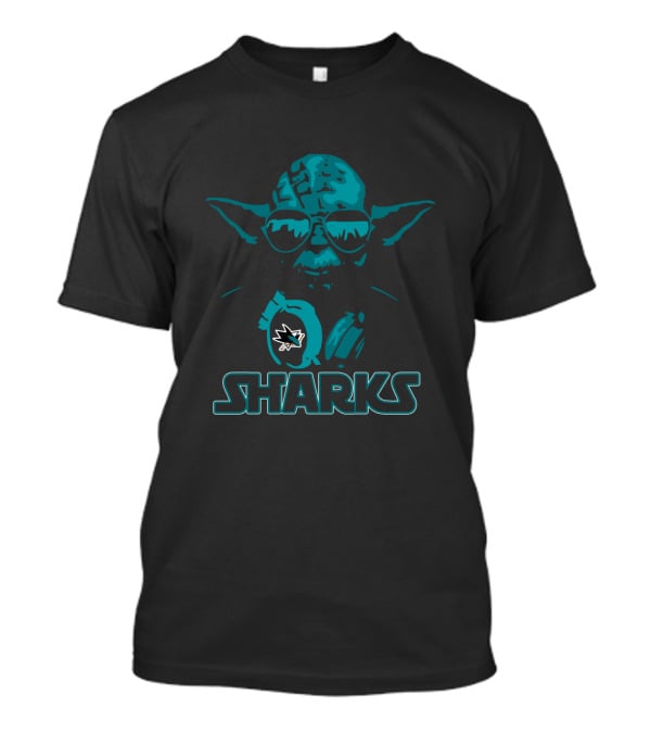 Yoda San Jose Sharks Fans Star Wars Mashup T-Shirt
