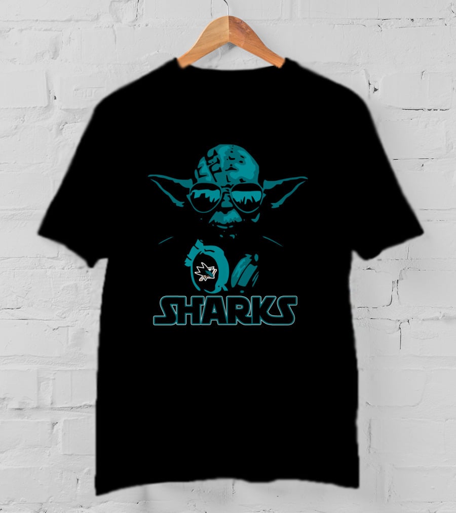 Yoda San Jose Sharks Fans Star Wars Mashup T-Shirt