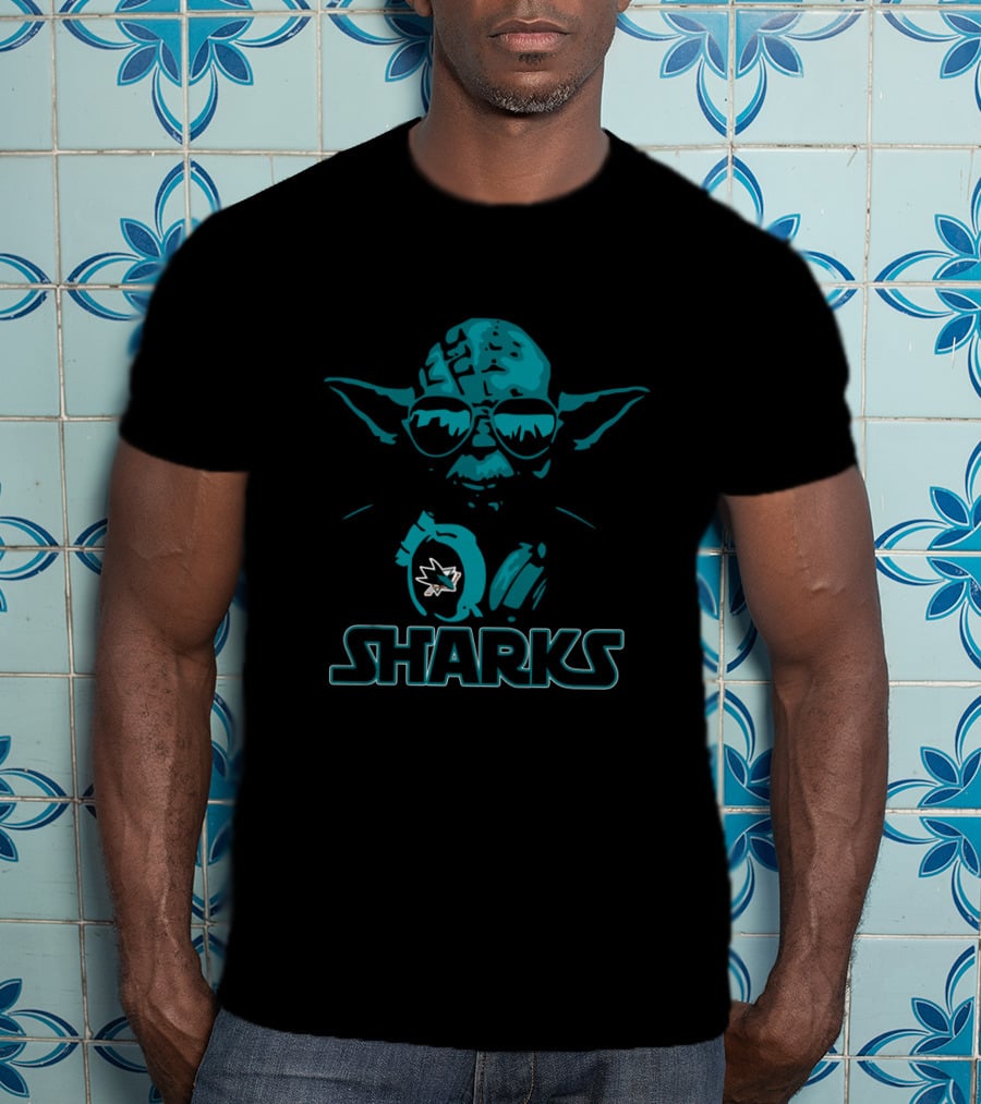 Yoda San Jose Sharks Fans Star Wars Mashup T-Shirt