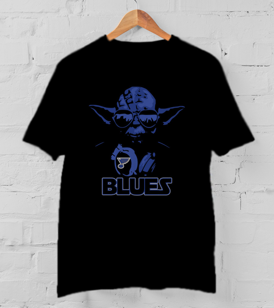 Yoda Star Wars St. Louis Blues Fans Logo Combination T-Shirt