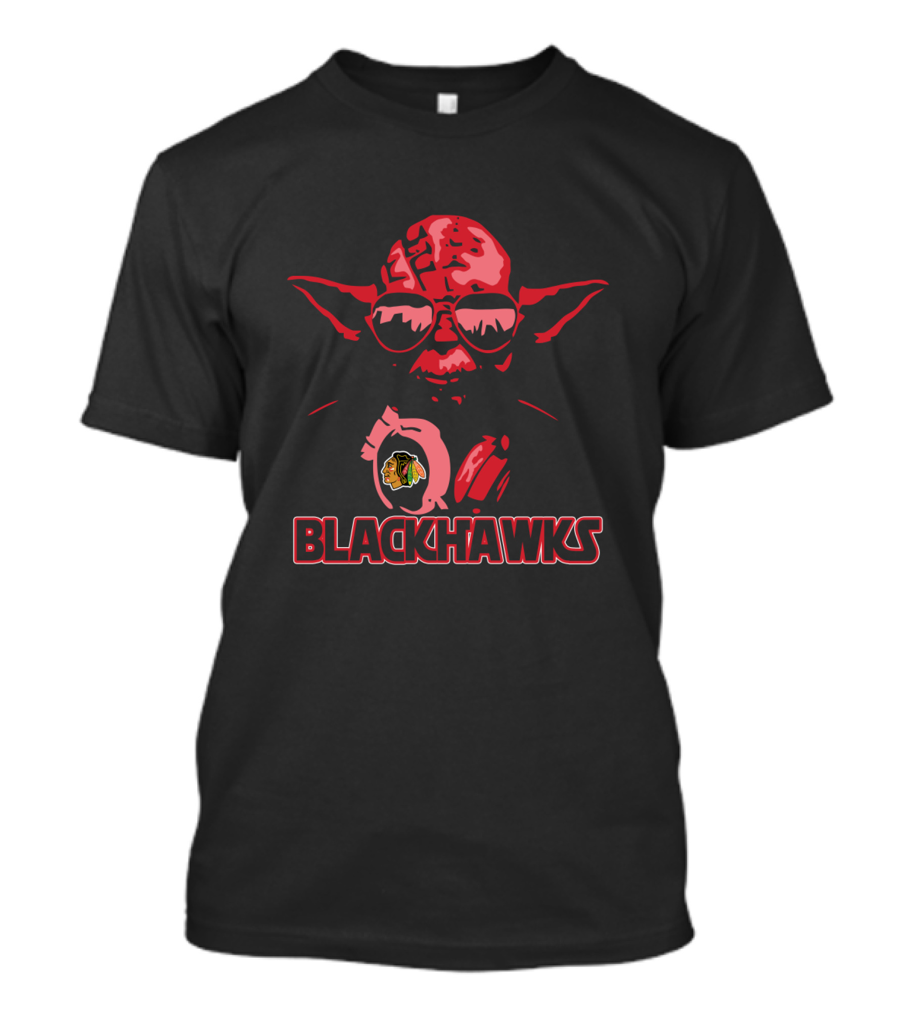 Yoda In Sunglasses With Chicago Blackhawks T-Shirt