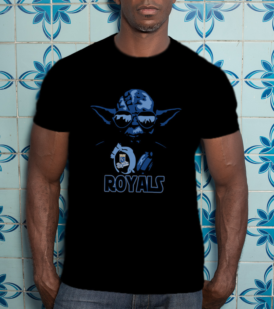 Yoda Royals Kansas City Crossover Star Wars Baseball Fans T-Shirt