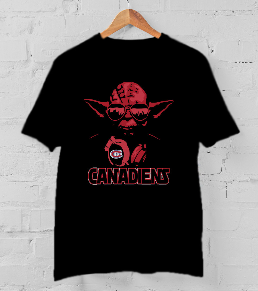 Yoda Canadiens Crossover For Star Wars And Montreal Hockey Fans T-Shirt