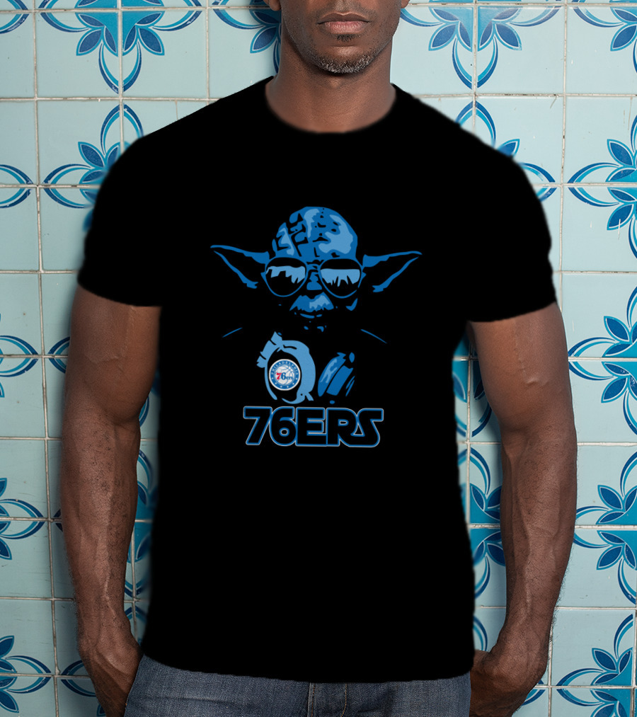 Star Wars Yoda Philadelphia 76ers Fans 76ers T-Shirt