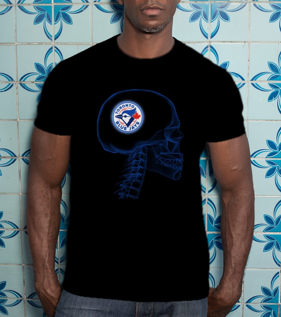 Toronto Blue Jays Skull Brain Halloween T-Shirt