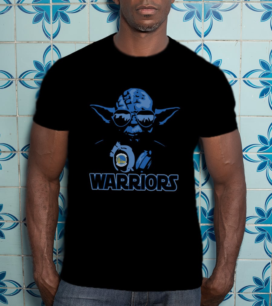 Yoda Warriors Star Wars Golden State Warriors Logo Glasses T-Shirt