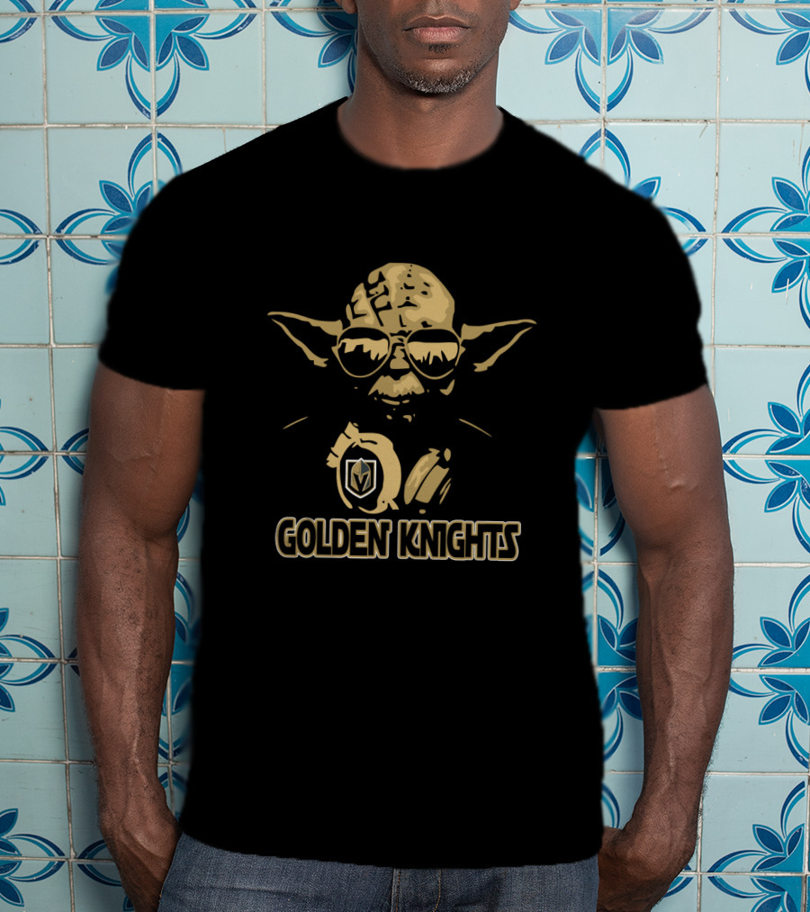 Yoda Vegas Golden Knights Star Wars Parody With NHL Inspired T-Shirt
