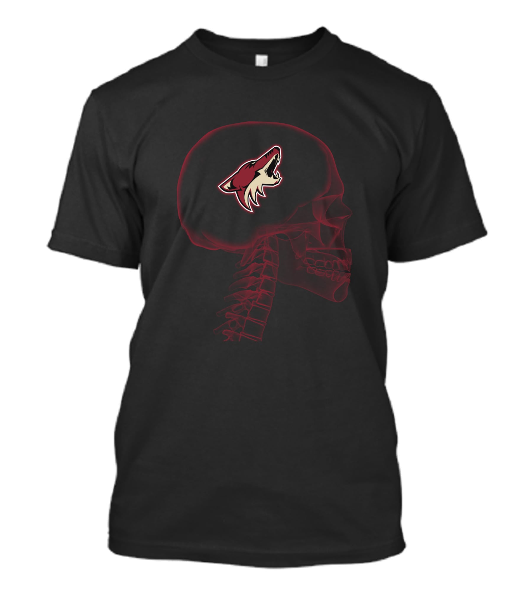 Arizona Coyotes Skull Logo In My Brain Halloween T-Shirt