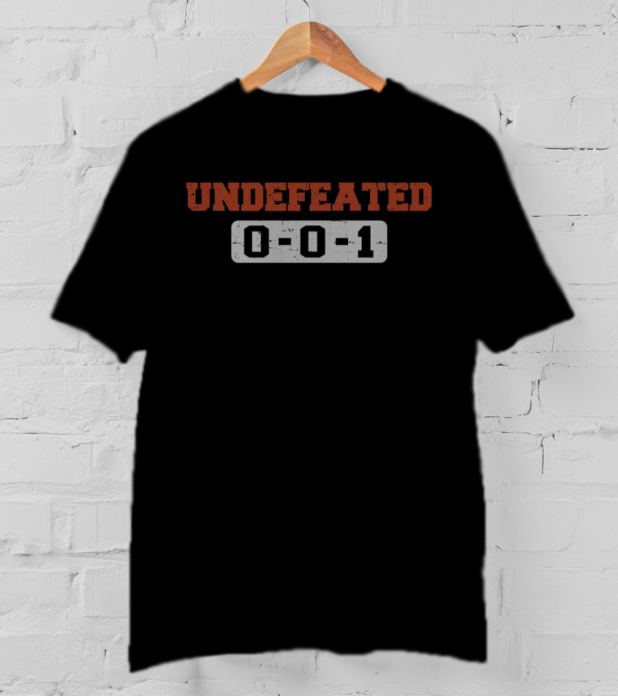 Cleveland Browns Undefeated 0-0-1 Bold Statement T-Shirt