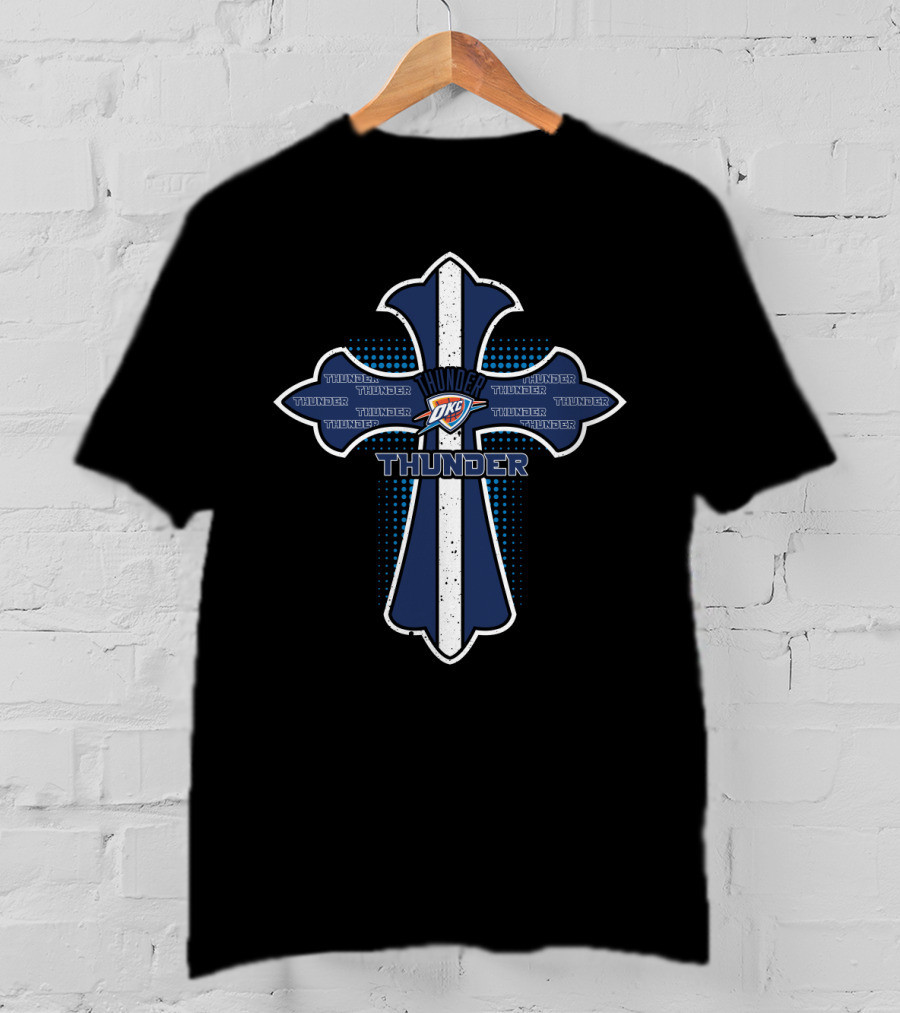 Cross Jesus Oklahoma City Thunder Thunder Thunder Thunder Okc Thunder Thunder Thunder Thunder Thunder Thunder Thunder T-Shirt