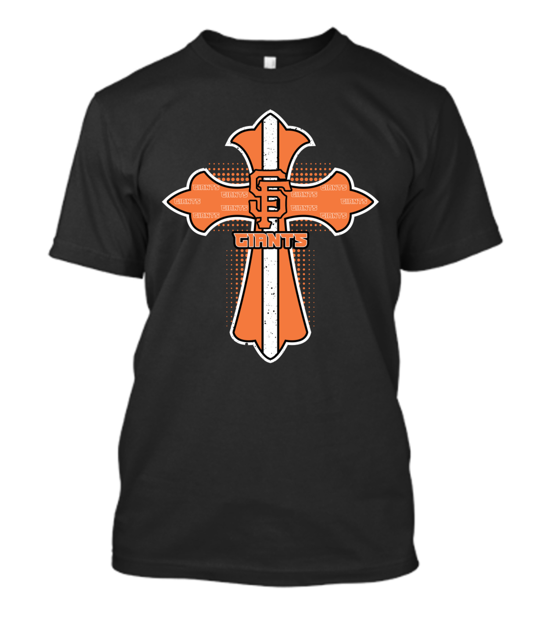 San Francisco Giants Cross With Giants Text Elements And Sf T-Shirt