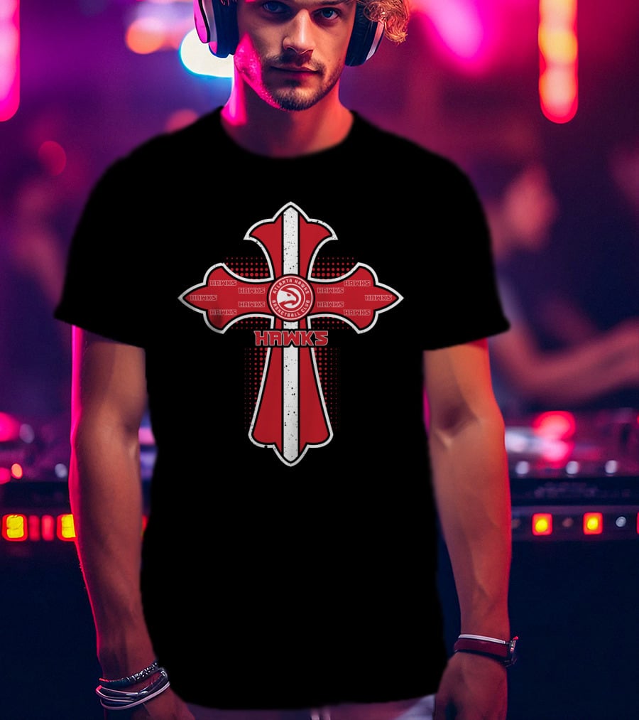 Atlanta Hawks Basketball Cross Faith Hawks T-Shirt