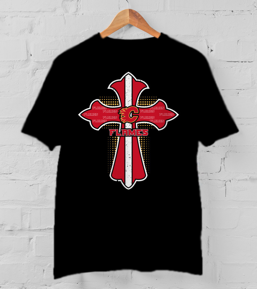 Calgary Flames Cross For Jesus Fans T-Shirt