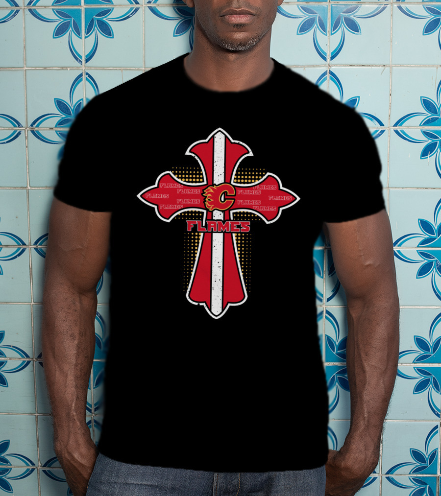 Calgary Flames Cross For Jesus Fans T-Shirt