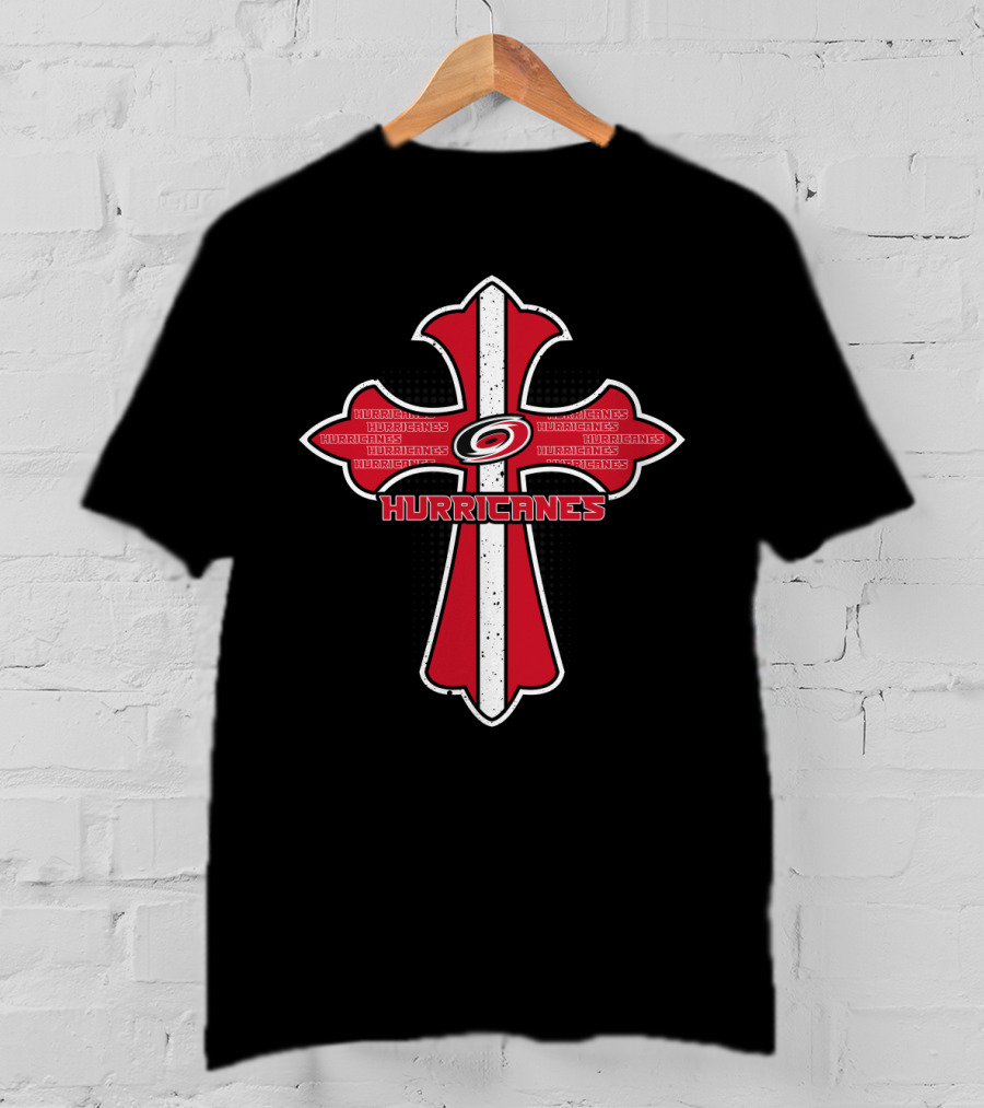 Cross Symbol Featuring Hurricanes Hockey T-Shirt