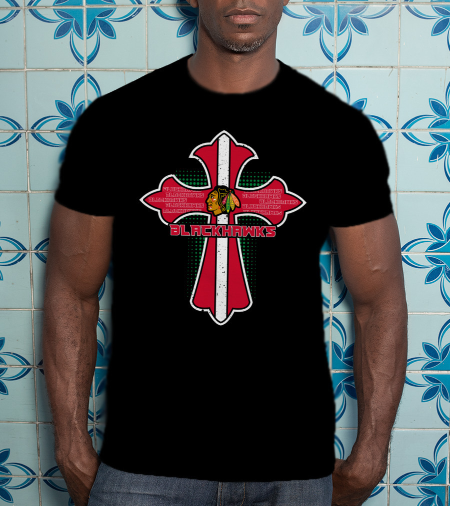 Blackhawks Cross For Jesus And Chicago Fans T-Shirt