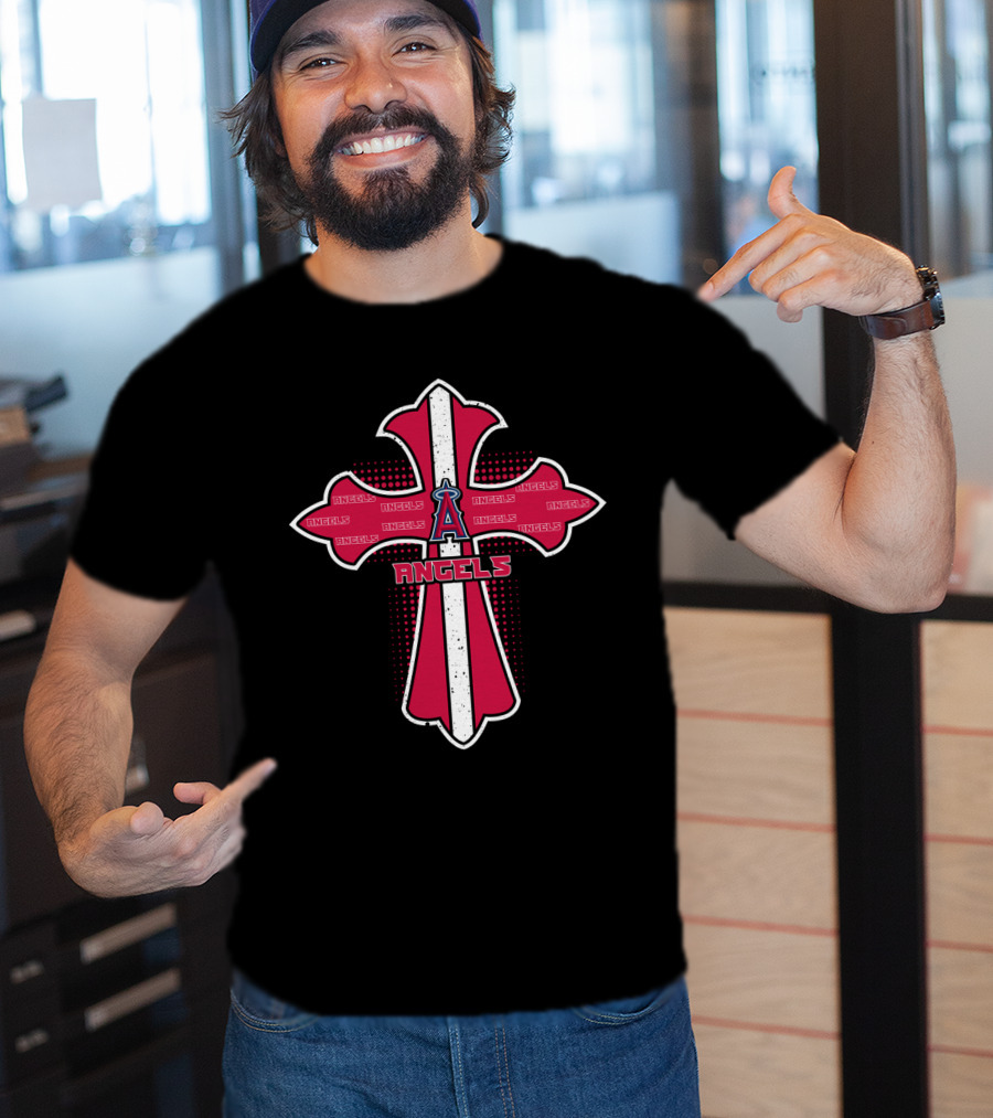 Cross Featuring Los Angeles Angels Iconography And T-Shirt