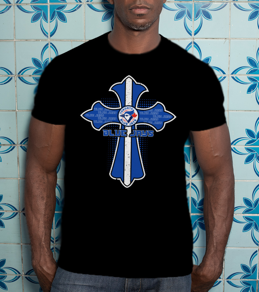 Toronto Blue Jays Fans Cross Featuring Blue Jays T-Shirt