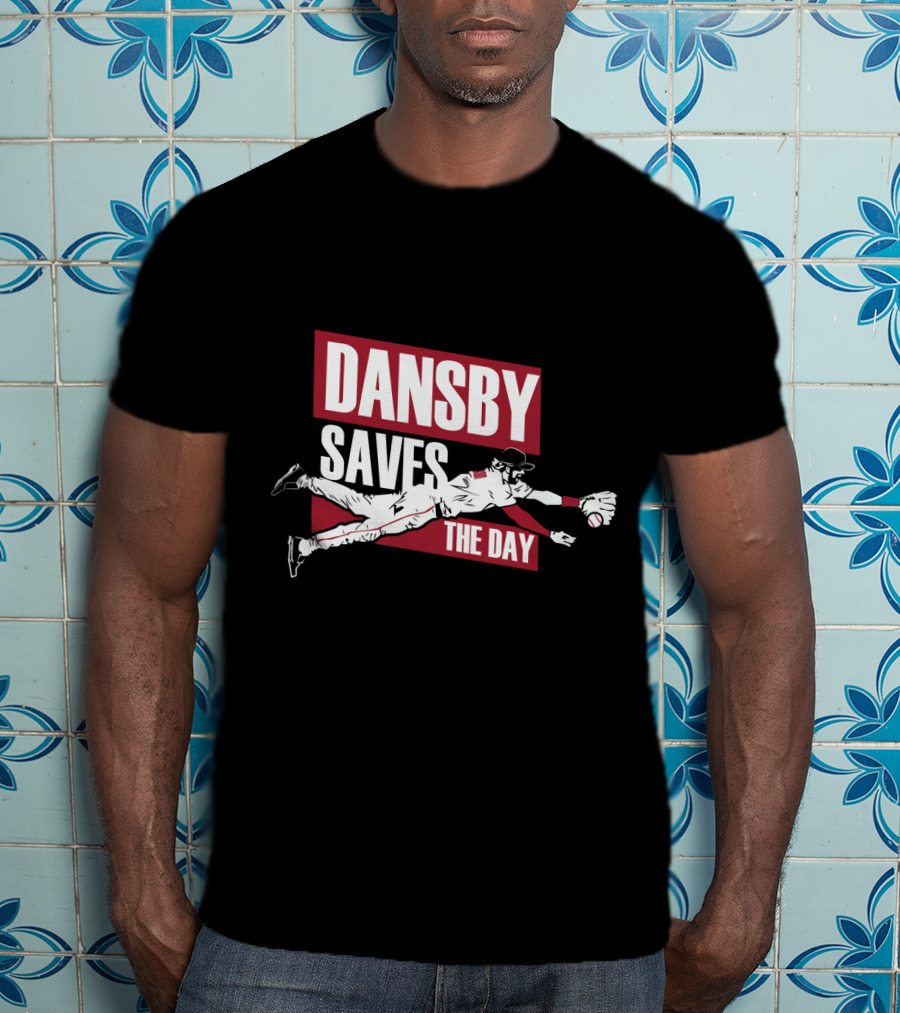 Dansby Saves The Day Baseball Dive Action T-Shirt