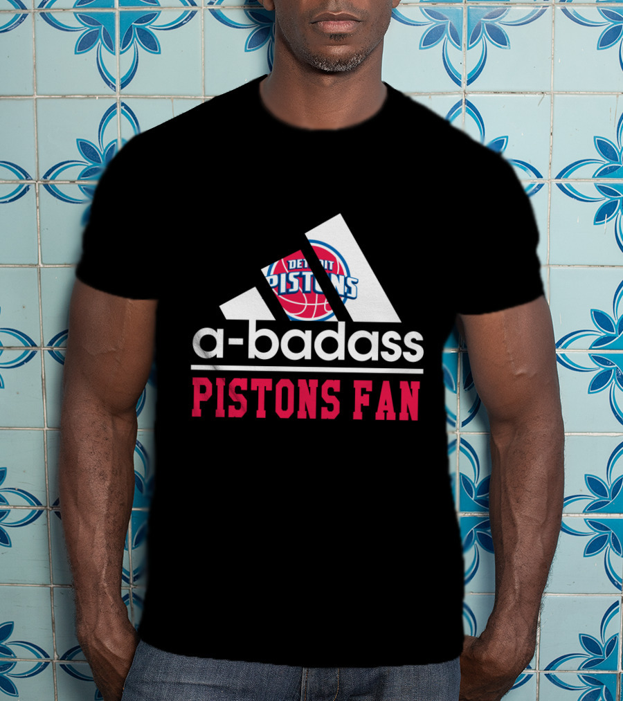 Detroit Pistons Logo A-Badass Pistons Fan T-Shirt