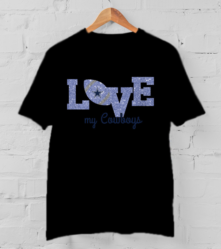 Love My Cowboys Football Star T-Shirt
