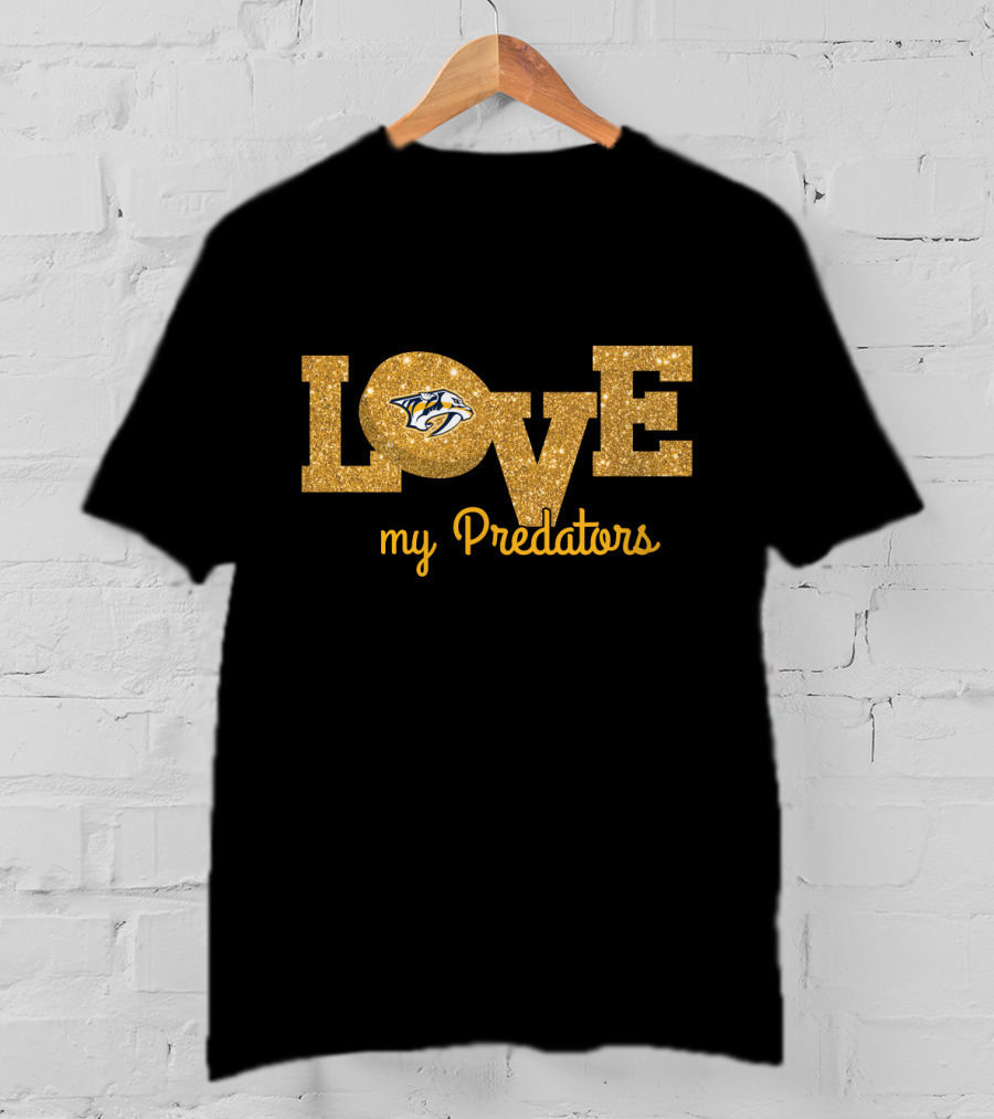 My Nashville Predators Love Glitter Display T-Shirt