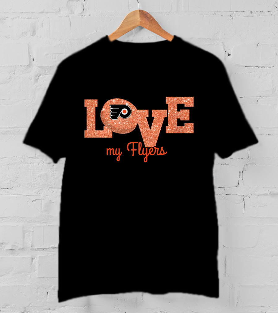 Philadelphia Flyers Glitter Love My Flyers Enthusiasts T-Shirt