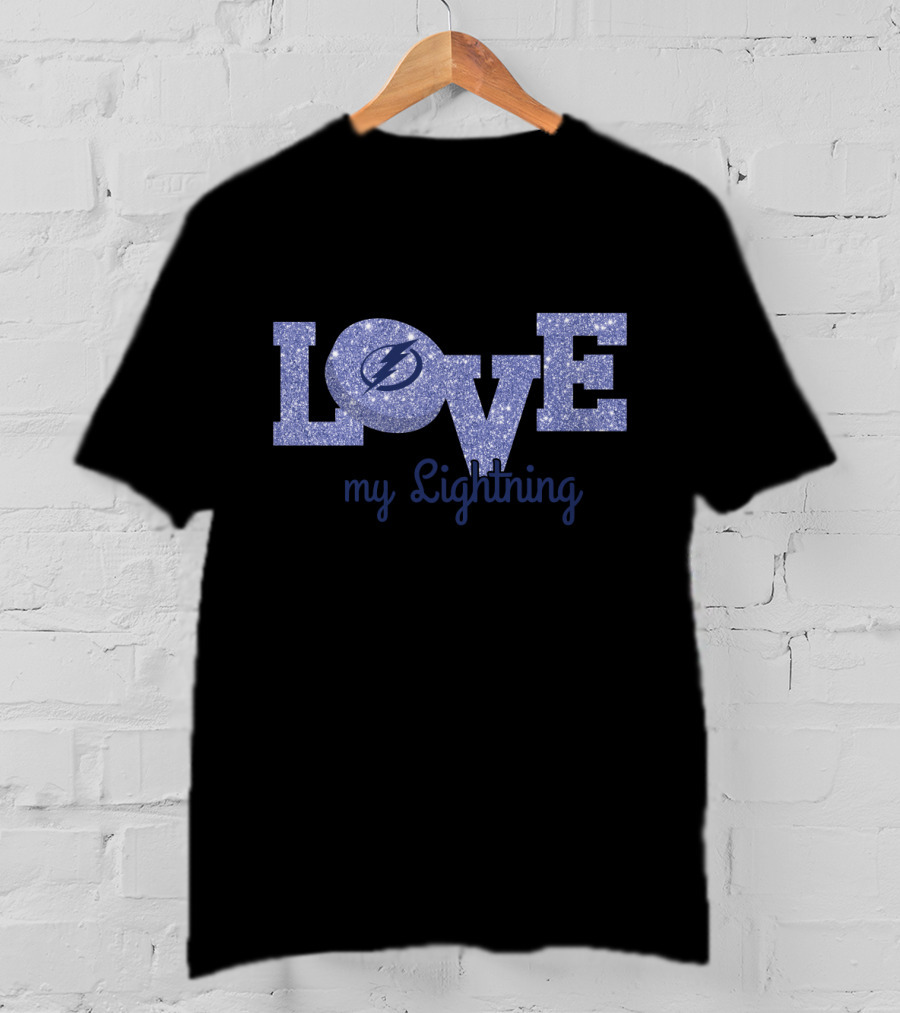 Tampa Bay Lightning Glitter Love My Lightning T-Shirt