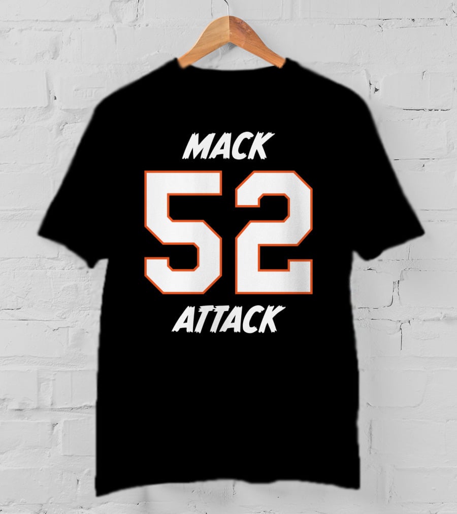 Mack Attack 52 Football Chicago Player Fan Gear T-Shirt