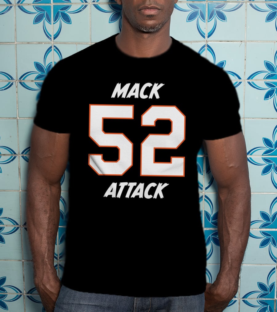 Mack Attack 52 Football Chicago Player Fan Gear T-Shirt