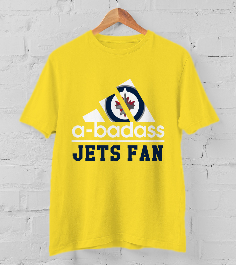Jets Fan A-Badass Winnipeg Logo Cool T-Shirt
