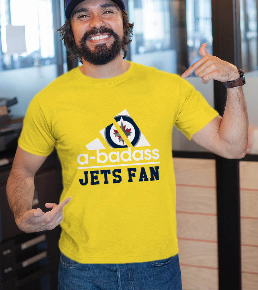 Jets Fan A-Badass Winnipeg Logo Cool T-Shirt