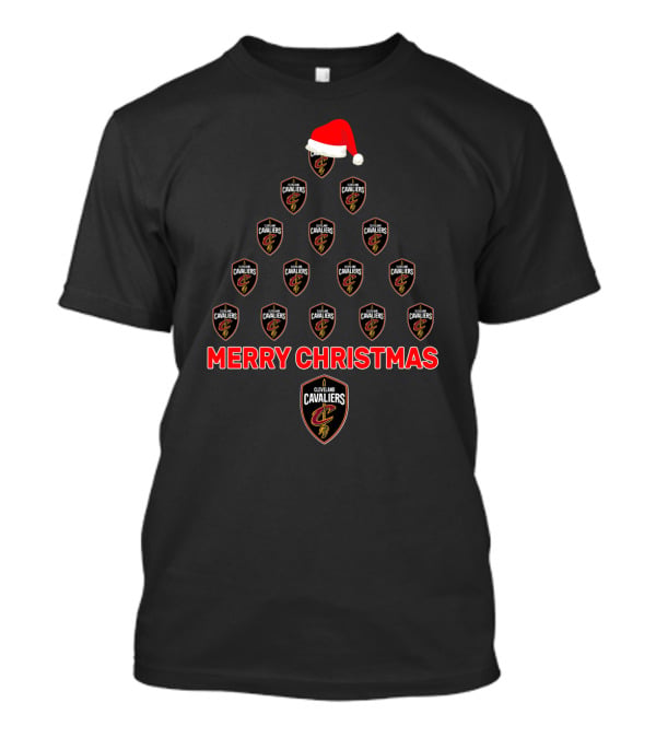 Merry Christmas Cleveland Cavaliers Holiday Tree T-Shirt