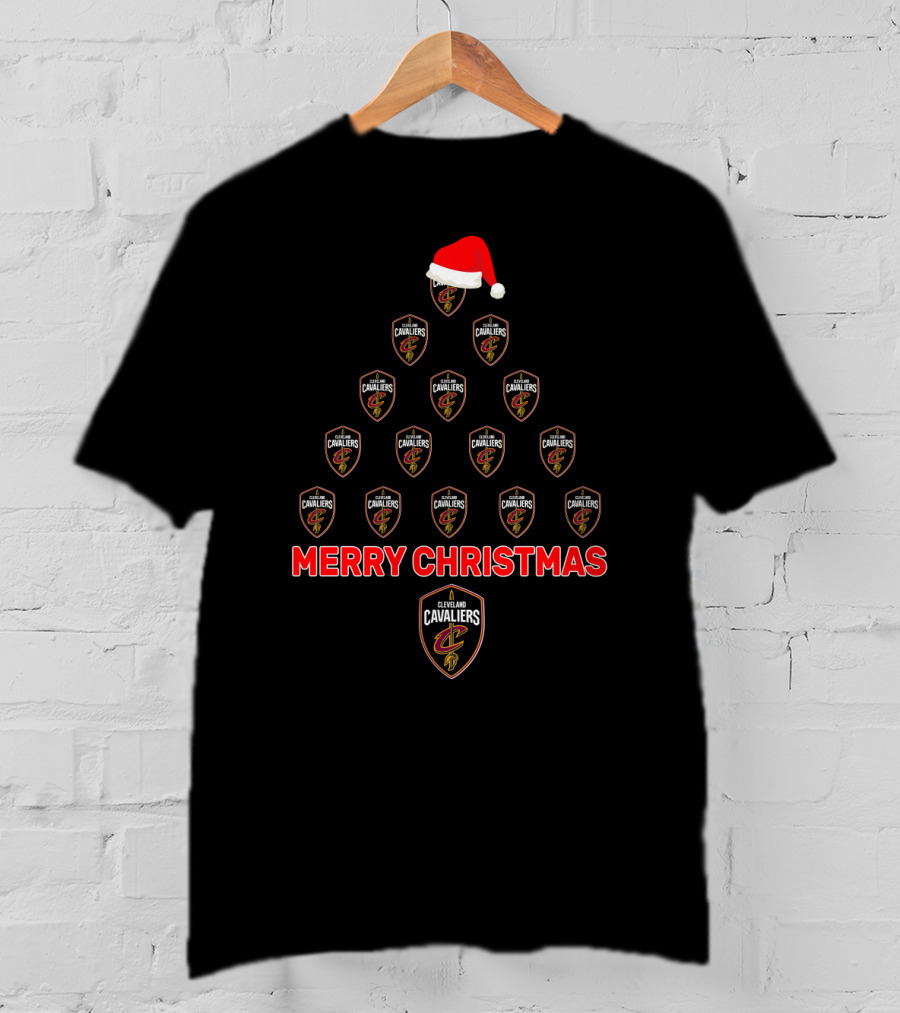 Merry Christmas Cleveland Cavaliers Holiday Tree T-Shirt