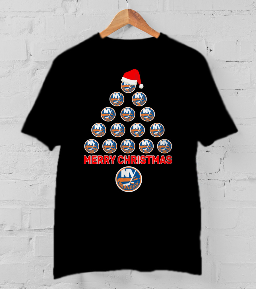 Merry Christmas New York Islanders Tree T-Shirt