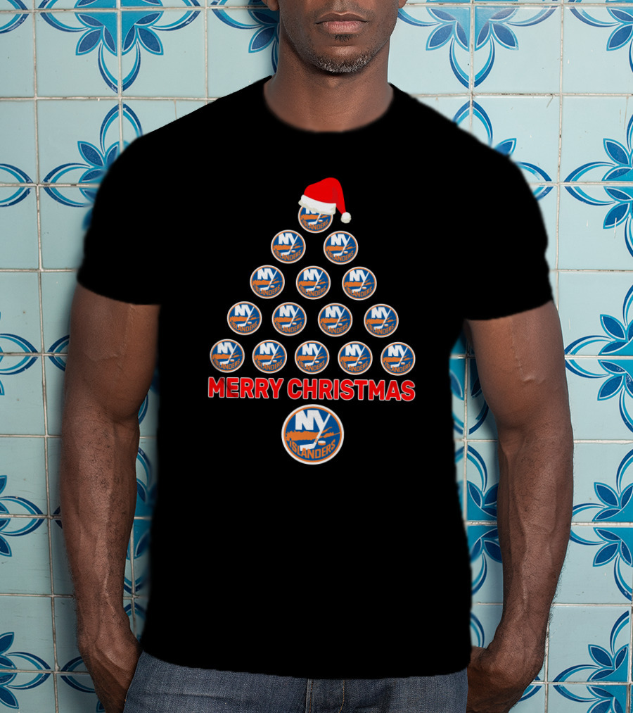 Merry Christmas New York Islanders Tree T-Shirt