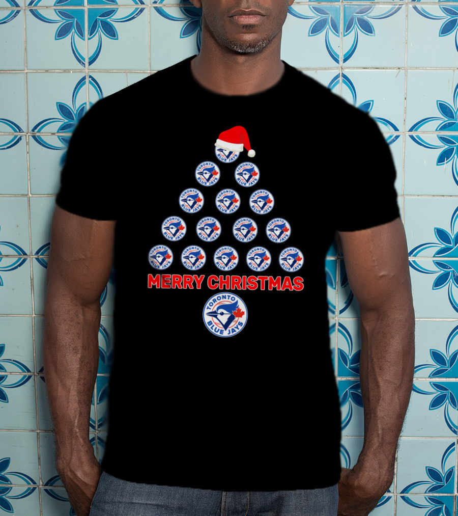 Merry Christmas Toronto Blue Jays Fan Tree T-Shirt