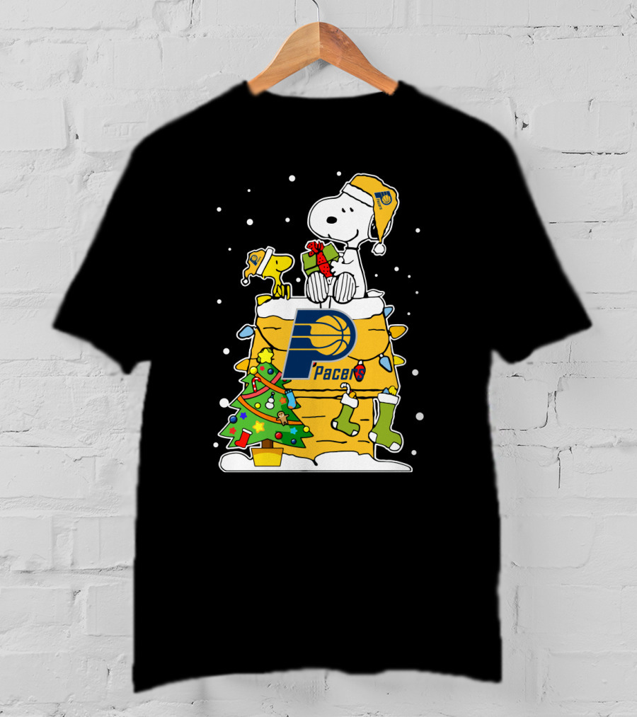 Indiana Pacers Snoopy Christmas Peanuts Lover T-Shirt