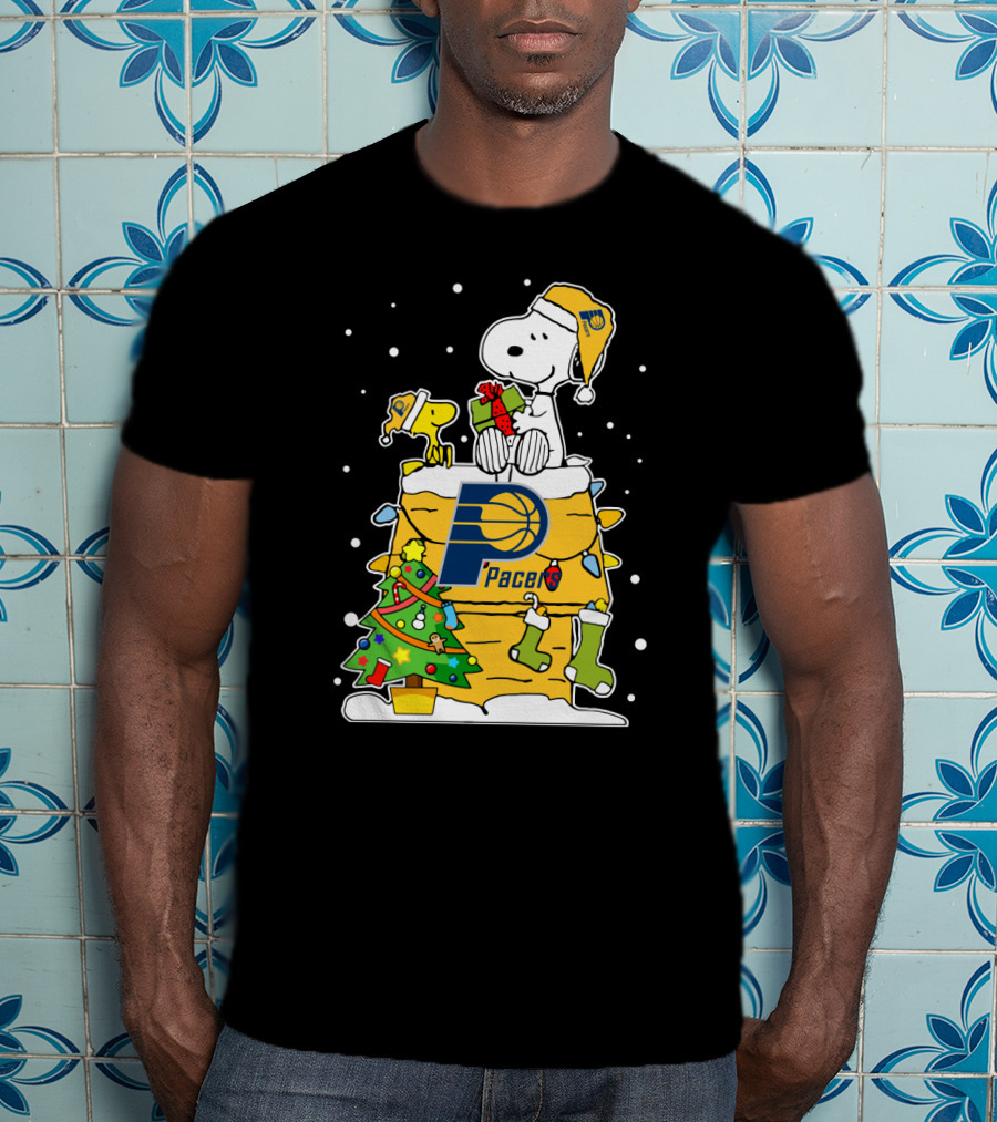 Indiana Pacers Snoopy Christmas Peanuts Lover T-Shirt