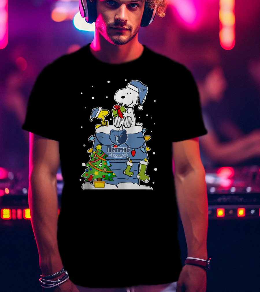 Memphis Grizzlies Snoopy Christmas Cheer T-Shirt