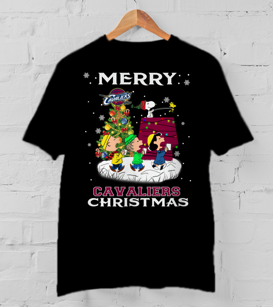 Merry Cavaliers Christmas Snoopy Peanuts Charlie Brown T-Shirt