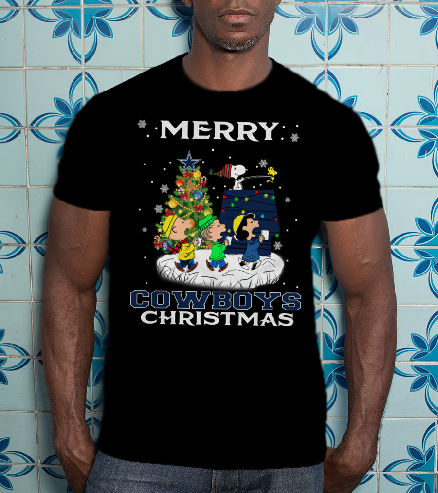 Merry Cowboys Christmas For Snoopy Fans T-Shirt