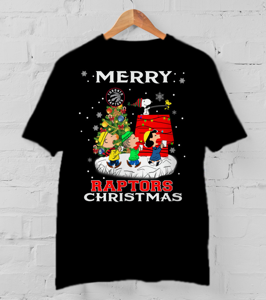 Merry Raptors Christmas Toronto Snoopy Fans T-Shirt