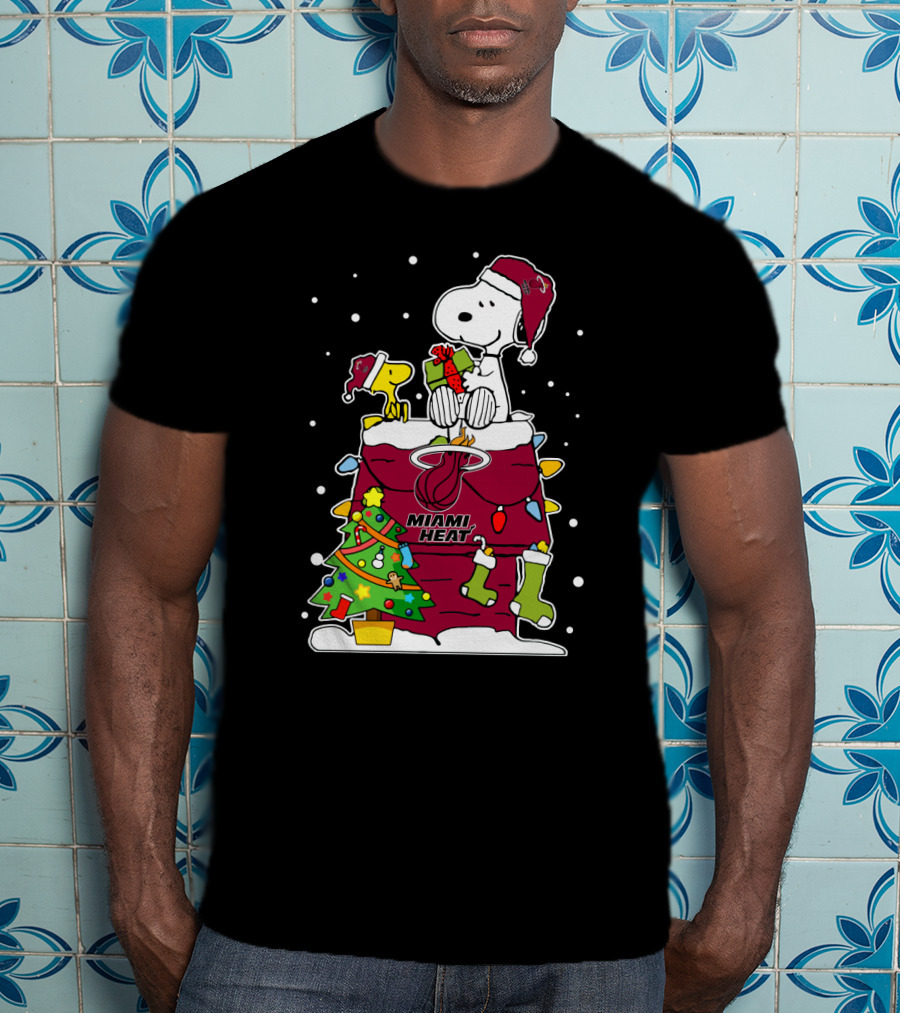 Miami Heat Snoopy Christmas Festive Sweater And Gift Theme T-Shirt