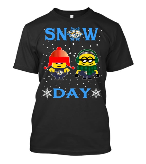 Snow Day Nashville Predators Minions Winter Fun T-Shirt