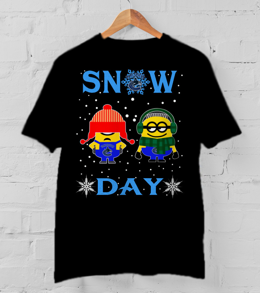 Snow Day Vancouver Canucks Minions Winter Style T-Shirt