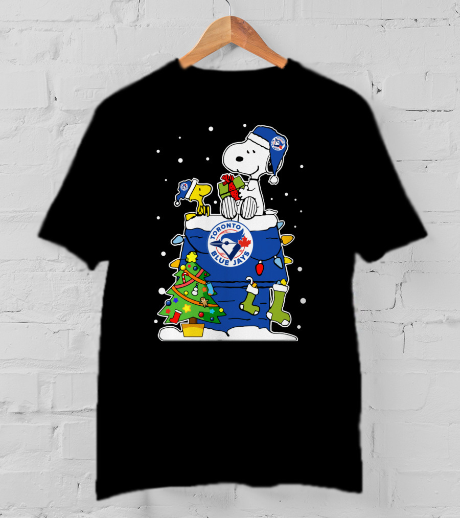 Toronto Blue Jays Snoopy Holiday Christmas Peanuts Fan T-Shirt