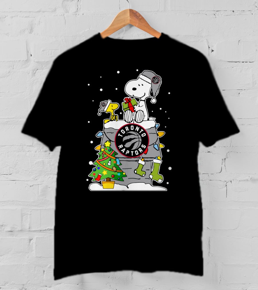 Toronto Raptors Snoopy Holiday Christmas Fans T-Shirt