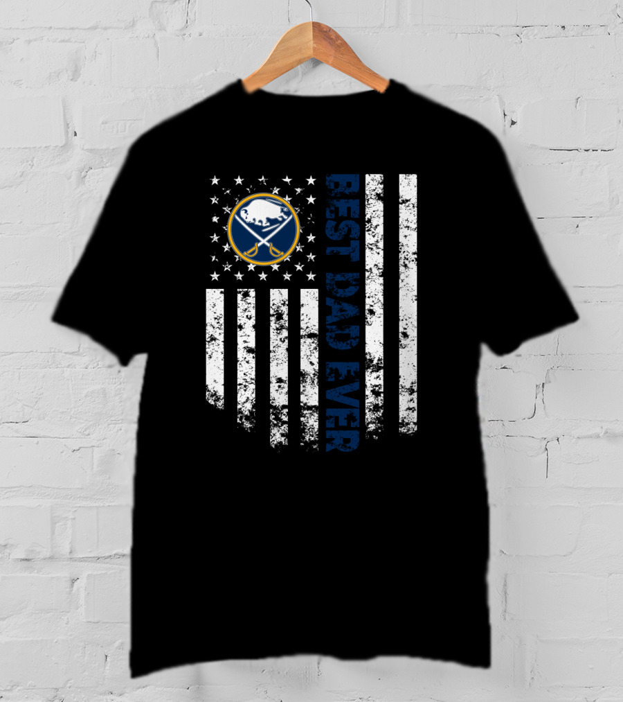 Buffalo Sabres Best Dad Ever American Flag T-Shirt